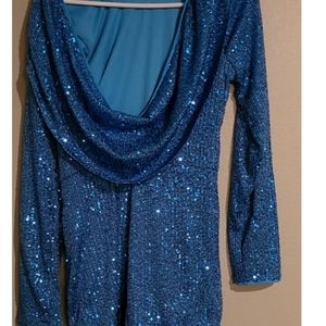 Blue glitter jumpsuit